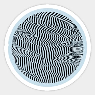 Wave crease mandala Sticker